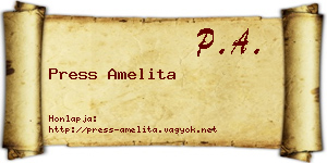 Press Amelita névjegykártya